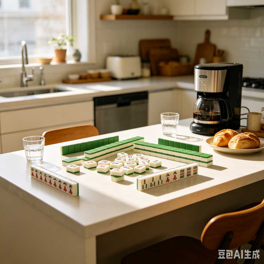 carved pattern mahjong set